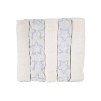 MS14-B: Blue 5 Pack Muslin Squares